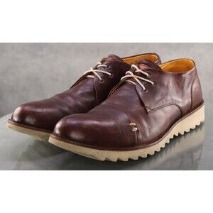 Umberto Luce Men's Cap Toe Oxfords Casual Shoes Size 11 Leather Brown
